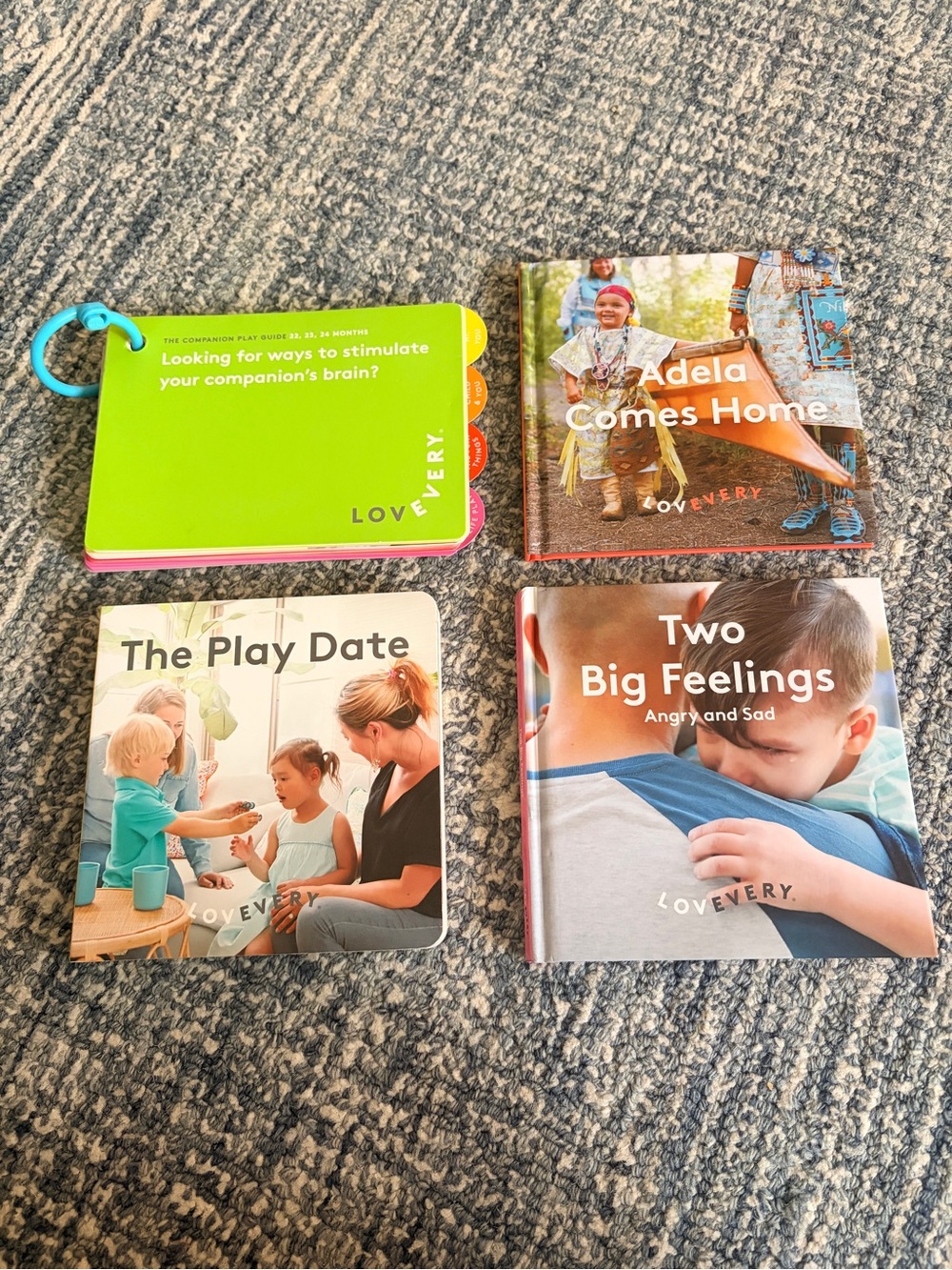 Lovevery 4pc books + activity card bundle